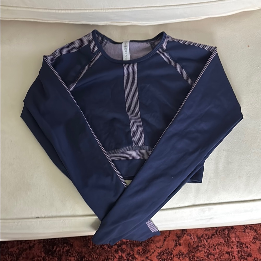 Navy Long Sleeve Athletic Top